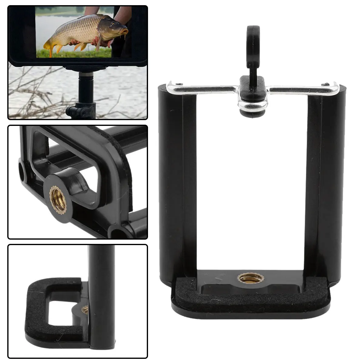 U-shaped clamp Phone Holder Stand, Novel Cell Phone Clip Bracket Holder For Tripod Stand