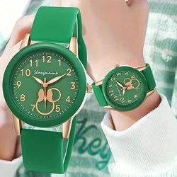 Casual Round Pointer Women Quartz Watch Cute Candy Color Analog Silicone Band Wrist Watch For Woman Clock