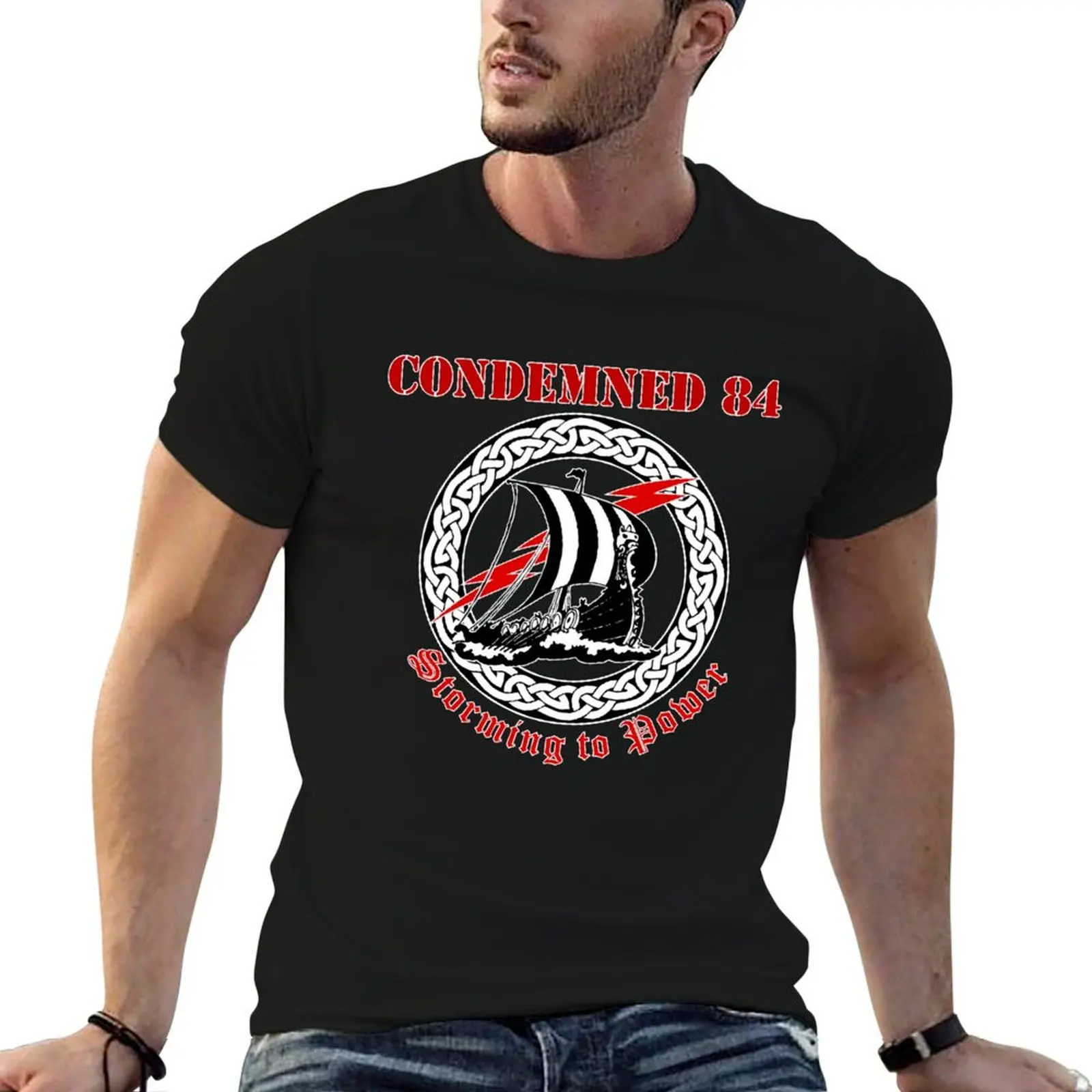 Condemned 84 - Storming to Power T-Shirt Large Size Basic Casual T-Shirt