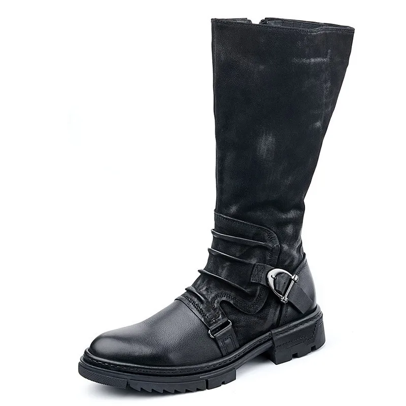 Bottines décontractées en Faux cuir Pu pour hommes, Vintage médiéval, bottes de la Renaissance victorienne, chaussures de Cosplay Viking Knight Pirate 2025