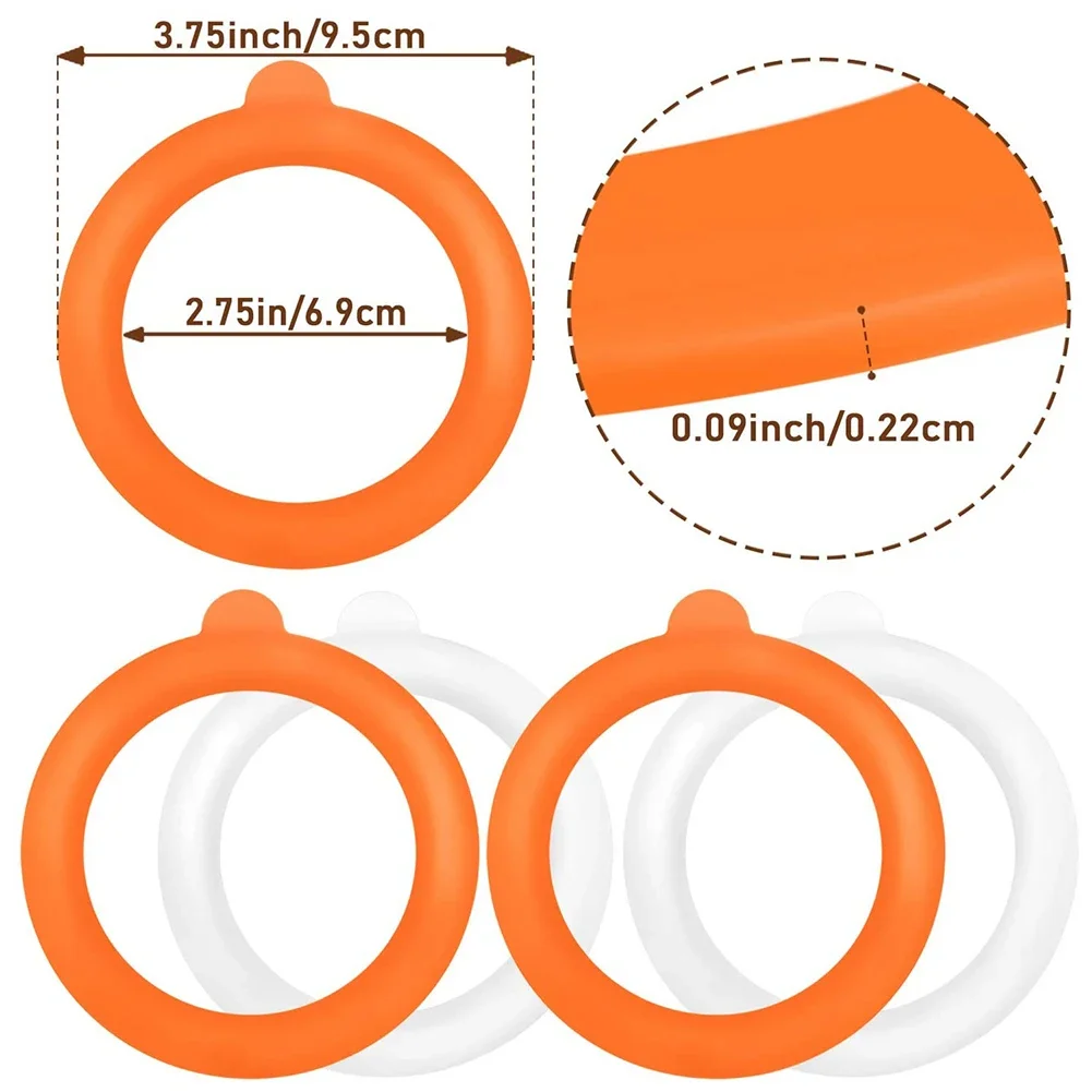 10pcs Silicone Jar Gaskets Food Storege Jars Replacement Gasket Airtight Rubber Seals Rings Jars O Rings Gaskets Kitchen Tools