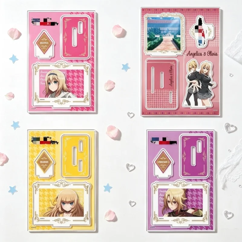 Acrylic Stand Figure Keychain Trapped in a Dating Sim Anime 15CM Leon Fou Bartfort,Marie Fou Lafan,Luxion Double insertion Gifts