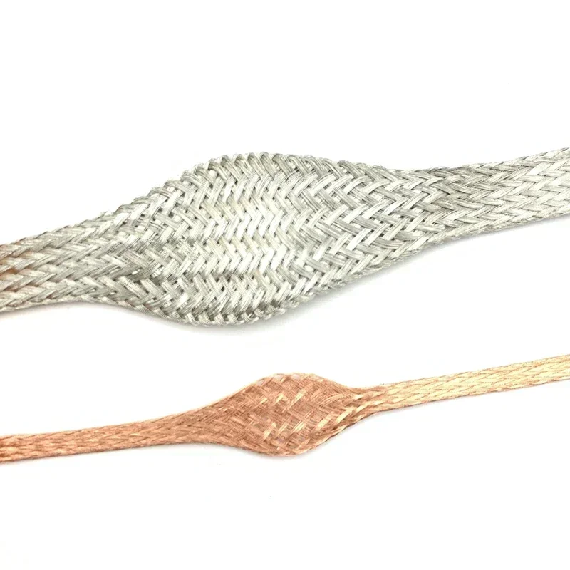 Tinned Plating Copper Braided Sleeve 20mm Metal Sheath Anti Interference Screening Audio Speaker Wire Wrap Signal Shielded Cable