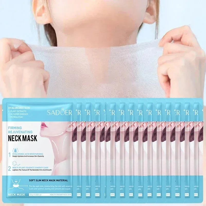 SADOER Firming Rejuvenating Neck Mask Hyaluronic Acid Moisturizing Neck Care Patch Nourishing Smoothing Neck Skin Beauty Skincar