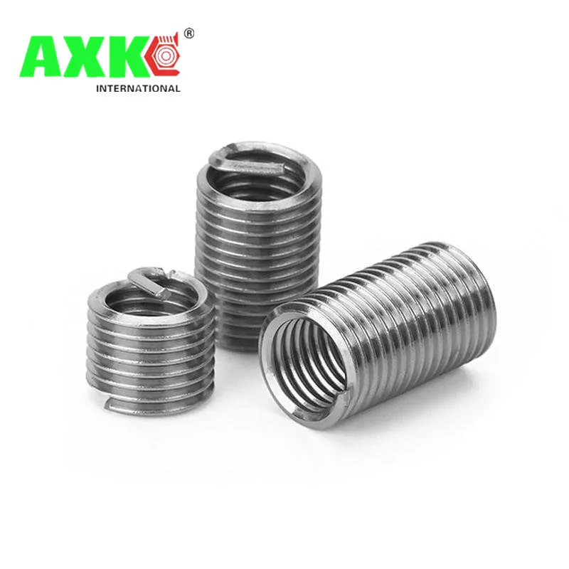 AXK 100pcs M2*0.4*3D Wire Thread Insert Stainless steel m2 screw bushing ,Wire screw sleeve,Thread Repair