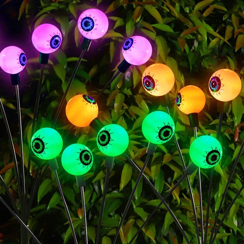 1PCS Halloween LED Augapfel Lichter Solar Garten Rasen Lichter Outdoor Scary Dekoration Lichter Halloween Party Dekoration