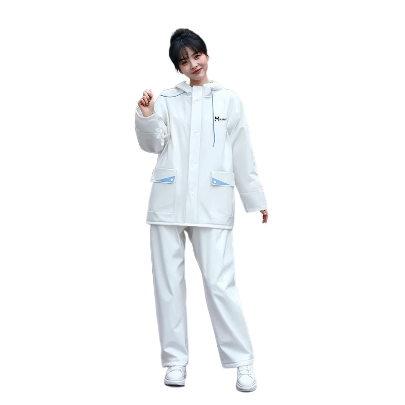 PVC Split Raincoat Rain Pants Suit Takeaway Waterproof Motorcycle Special Suit Women\'s Rain Coat Men