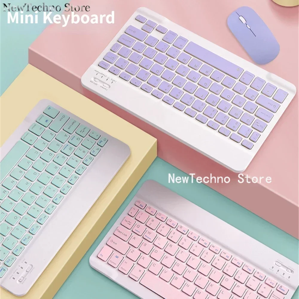 New Bluetooth Keyboard For iPad Xiaomi Samsung Huawei Phone Tablet Slim Mini Wireless Keyboard For Android IOS Windows