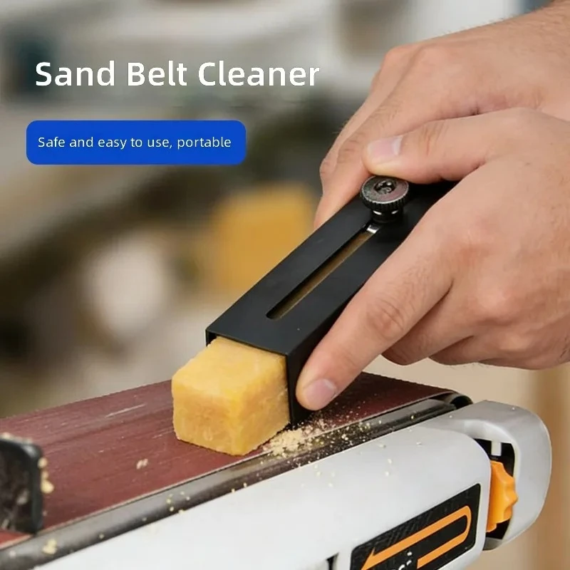 Woodworking Abrasive Belt Wheel Cleaner Quick Sawdust Removal Wood Flour Retractable Design Industrial Grinder Cleaner