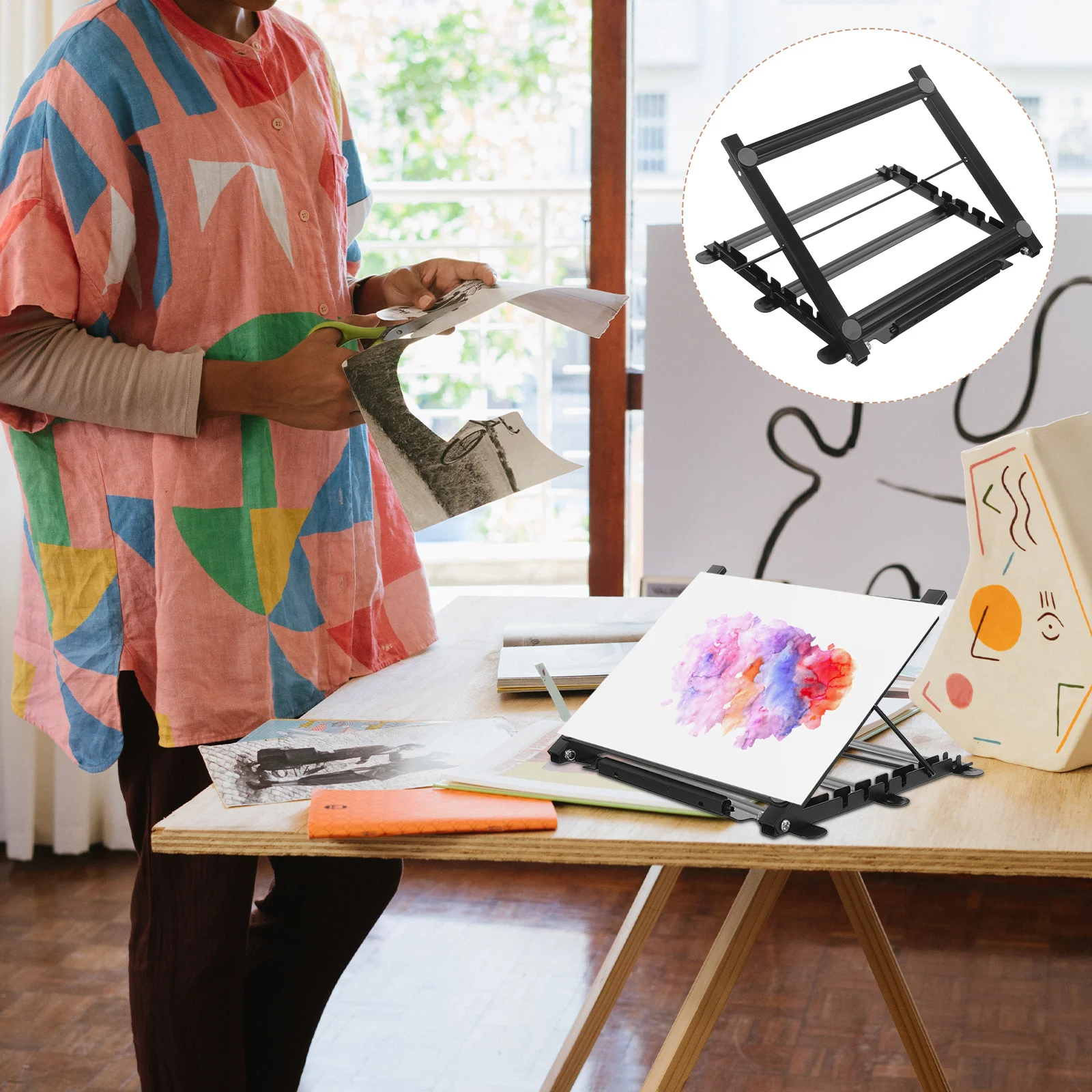 

Sturdy Metal Light Box For Tracing Drawing Wear-Resistant Base Multi-Use Led Copy Board Portable Tracing Board Stand Household