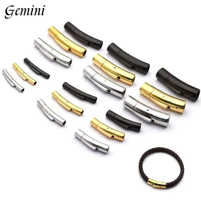 

Wholesale 10Pcs Stainless Steel Magnetic Clasps Leather Cord Bracelet Buckle Necklace Clasp Diy Jewelry Making Accessories