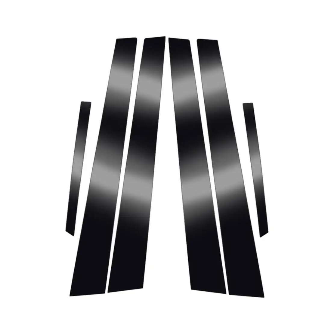 

Комплект глянцевых черных накладок на стойки окон для Mazda 6 Седан (до рестайлинга) 2003-2007 годов