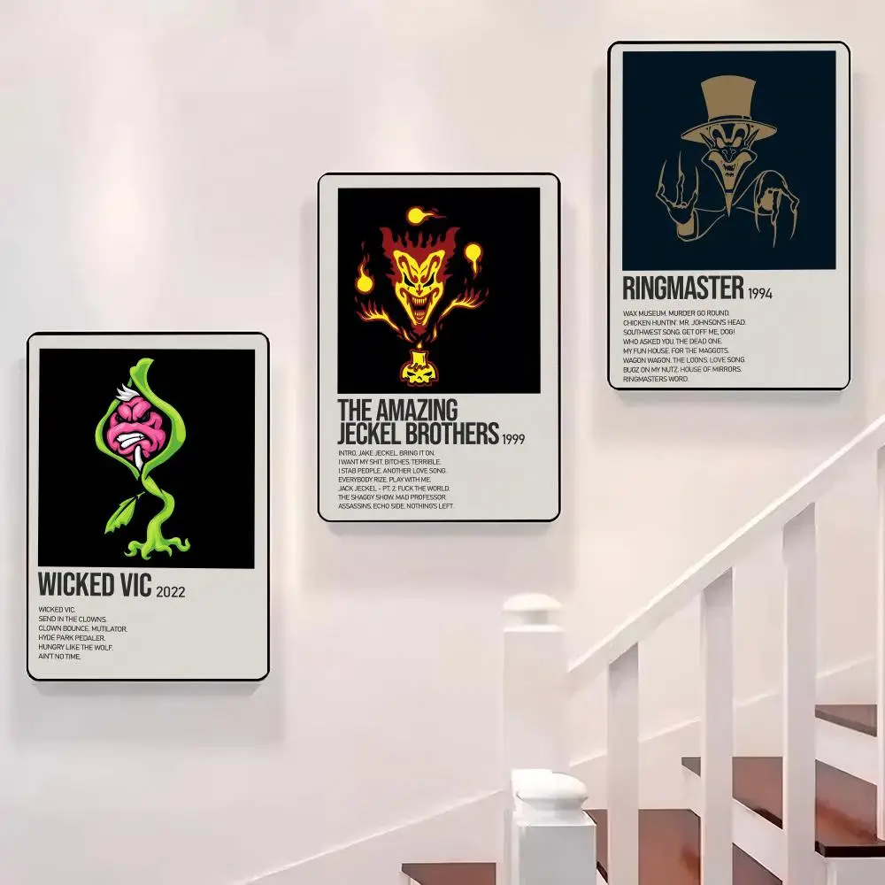 

ICP I-Insane Clown Band Poster Sticky Wall Waterproof Home Living Room Bedroom Bar Aesthetic Decoration Perfect Gift