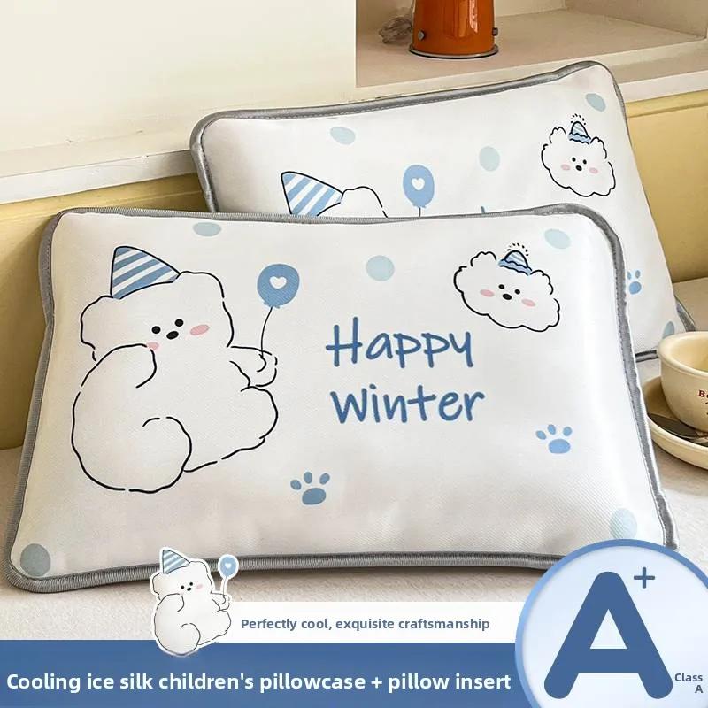 

Summer A-Class Ice Silk Children's Pillow for Elementary School Students 6 Years And above Baby Nap Pillow Universal Four Sea...