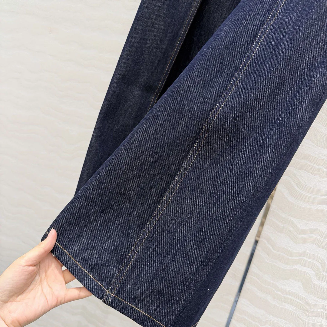 New Fashion Streetwear Blue Wide Leg Jeans Women High Waist Belt Flods Vintage Casual Loose Chic Denim Pants