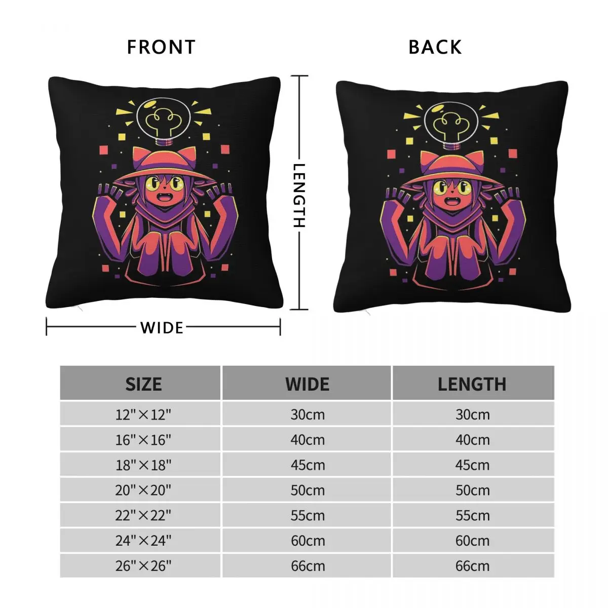 OneShot Nino Cat Eyes Square Pillowcase Polyester Linen Velvet Pattern Zip Decorative Throw Pillow Case Sofa Cushion Cover