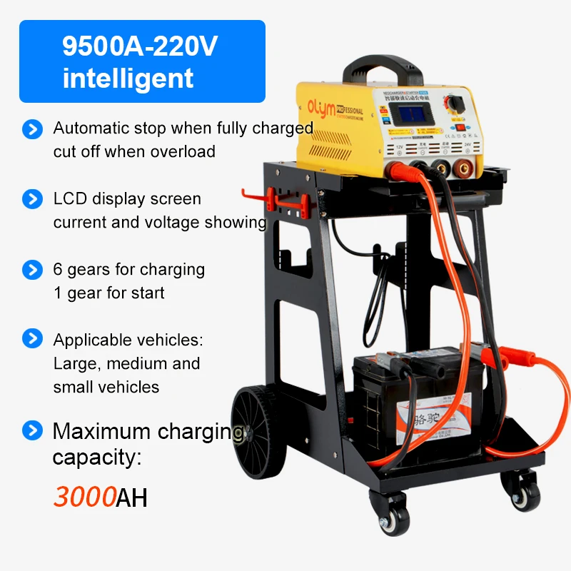 Hot Selling CE Certificated Portable 12/24V Electric Car Battery Charger Jump Starter