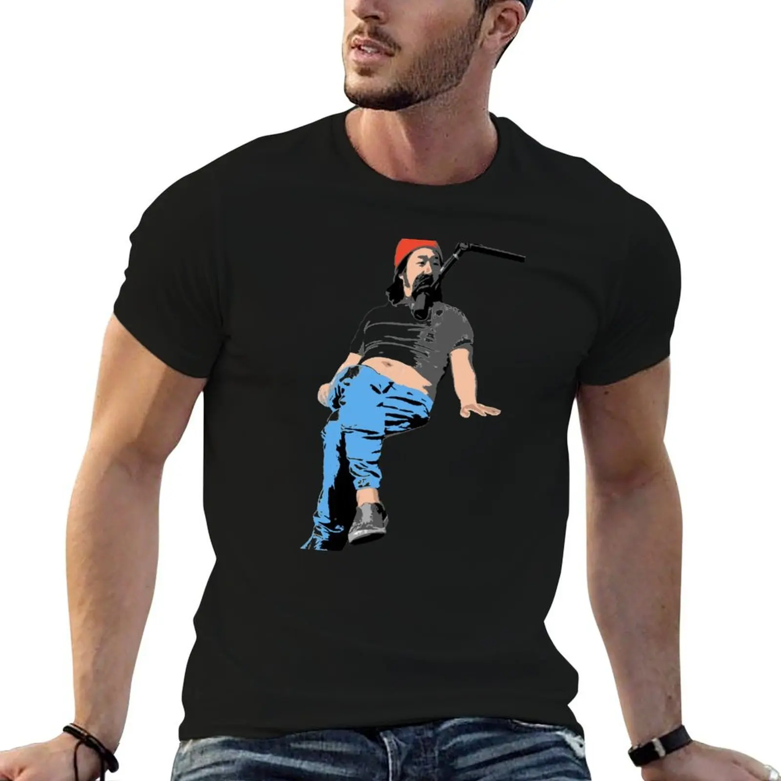 Animated Bobby Lee Podcasting T-Shirt cotton graphic tees graphic shirts mens graphic t-shirts funny