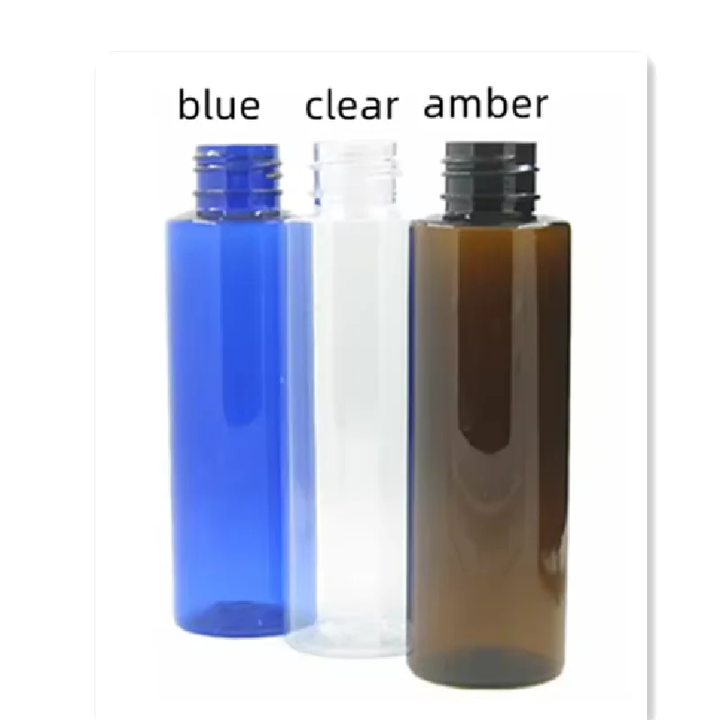 4/8oz 30/120/100/150/200/250/300/500ml blue Cylinder round Plastic pet bottle with plastic/aluminum screw ,flip disc top cap lid