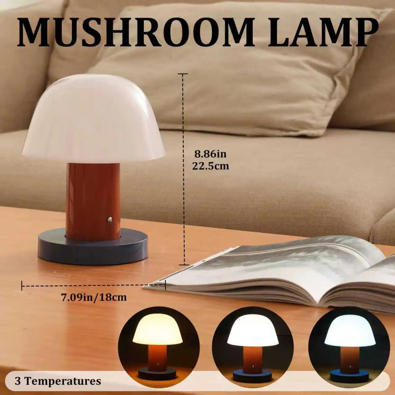 

Ночник, съемная лампа-гриб, съемная перезаряжаемая лампа для дома, декоративная лампа для комнаты, прикроватная лампа