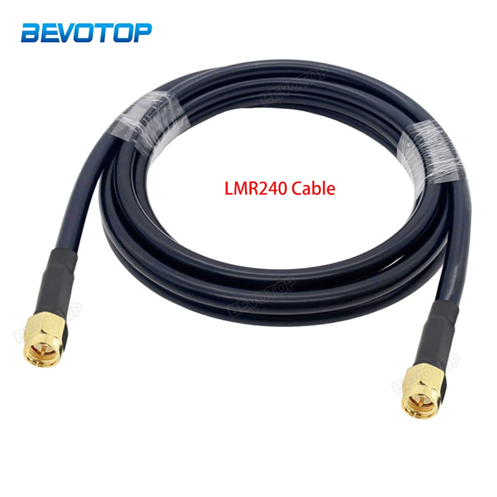 New SMA Male to SMA Male Plug LMR240 Low Loss RF Coaxial Cable 50 Ohm 50-4 Pigtail WiFi Router Antenna Extension Cord Jumper