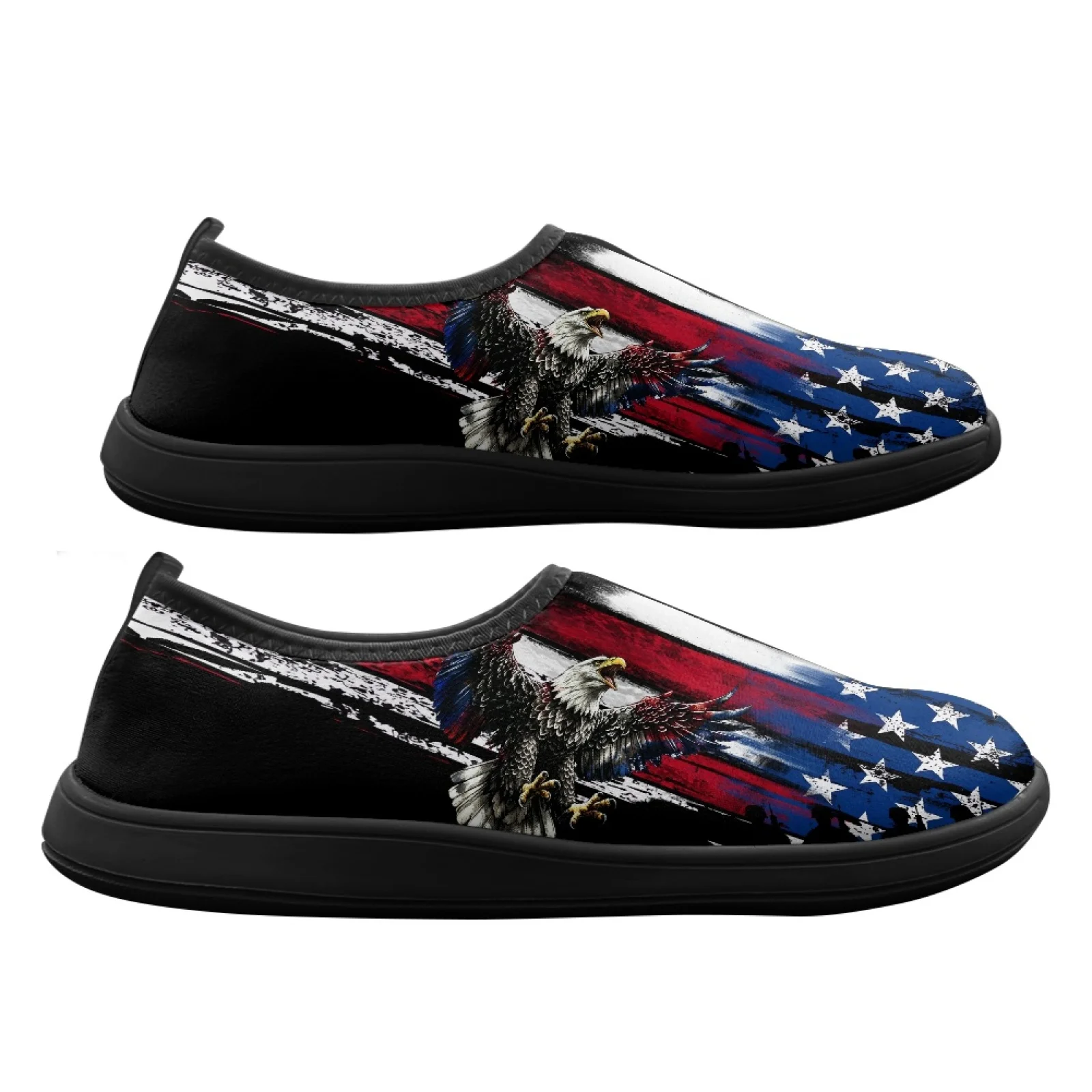 PENSTROLL Flag Eagle Comfortable Athletic Shoes for Men Polyester & EVA Barefoot Zero Drop Sneakers Summer Flat Shoes