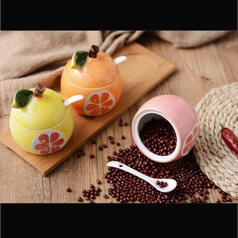 Ceramic Seasoning Pot Kitchen Supplies Box Household Spice Rack Spice Jars Mini Salt and Pepper Shakers Canister Set