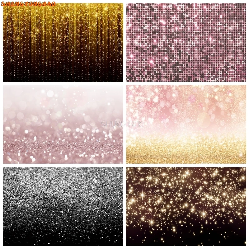 

Fantasy Glitter Light Bokeh Backdrop Polka Dot Shimmer Sequin Wedding Birthday Party Photography Background Decor Customized