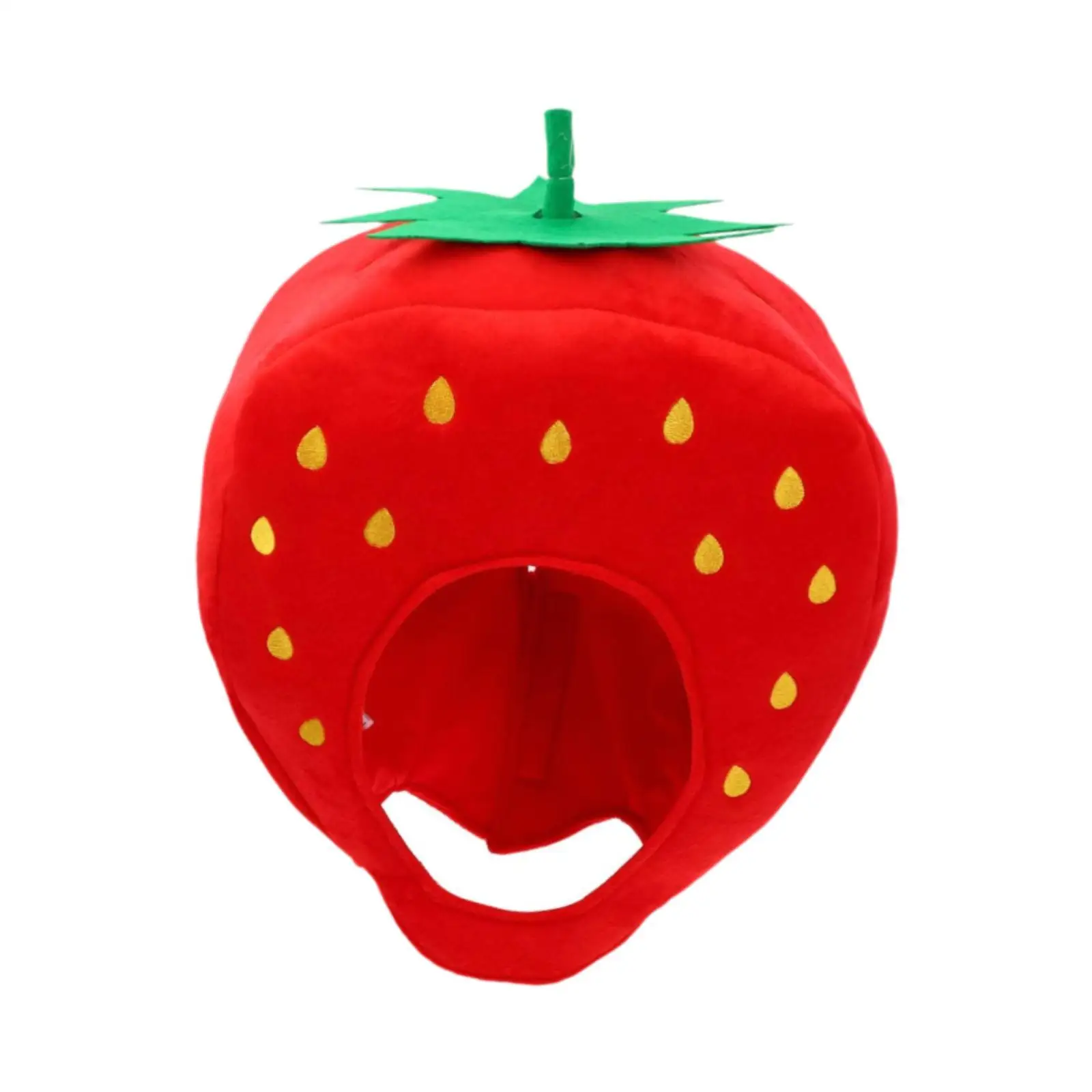 Simpatico cappello di peluche Accessori per costumi morbidi alla fragola per travestimenti selfie per eventi