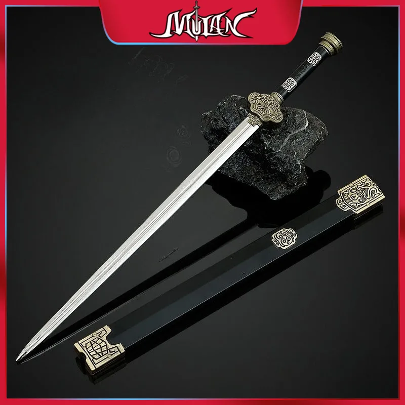 22 CM Movie Peripherals Xiao Qiushui's Sword Metal Craft Weapons Model Collectible Desk Ornaments Creative Birthday for Boy Toy