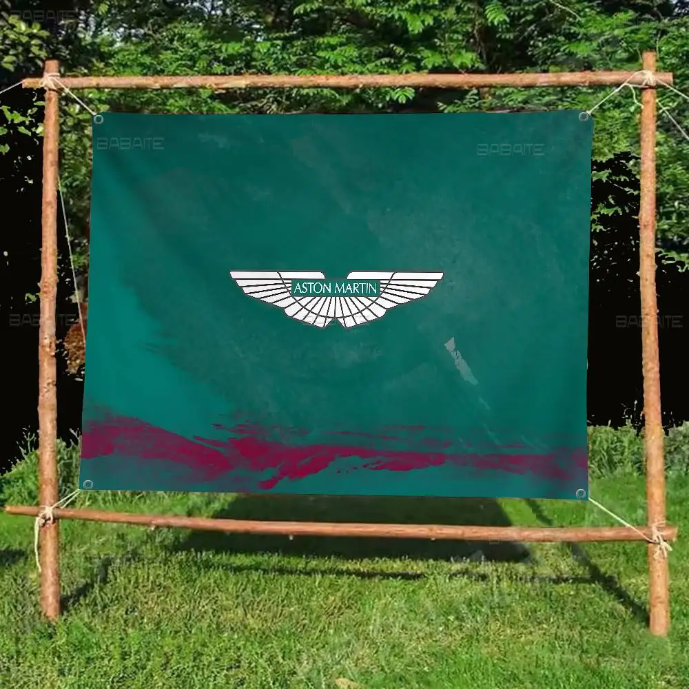 A-Aston M-Martin Luxury Cartoon Flag Wall Hanging Banner Decoration Household Home Decor