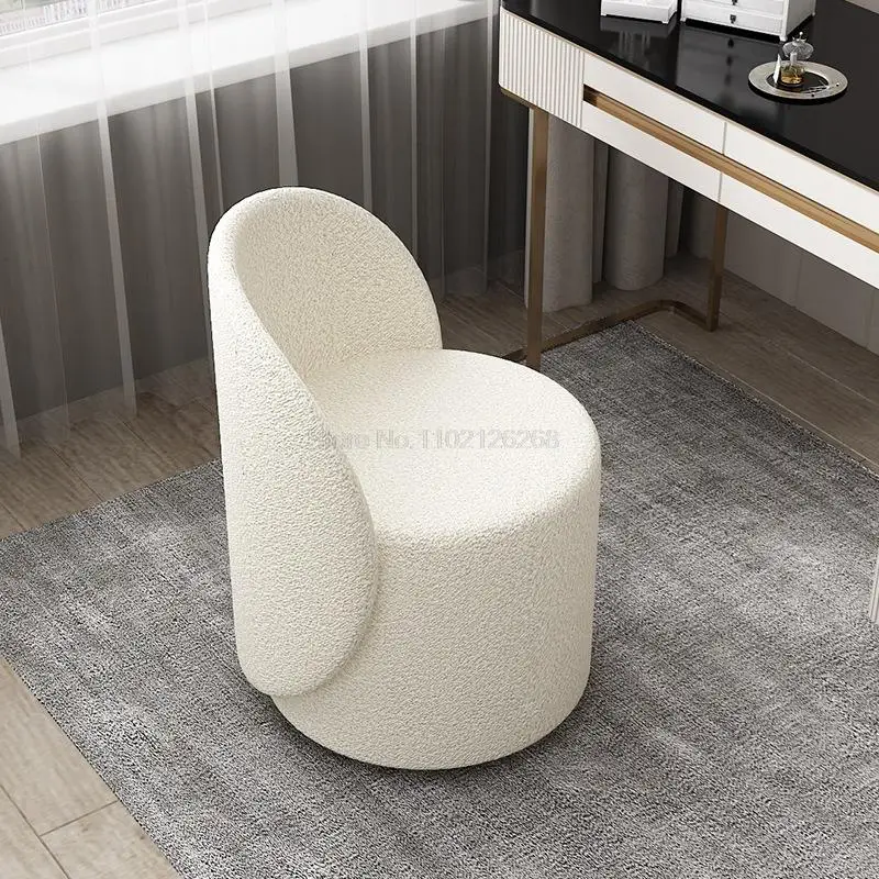 Children Bedroom Makeup Ottoman Adults Baby Gift Cute Princess Prince Sofa Chair Beige White Spinning Swivel Backrest Pouf