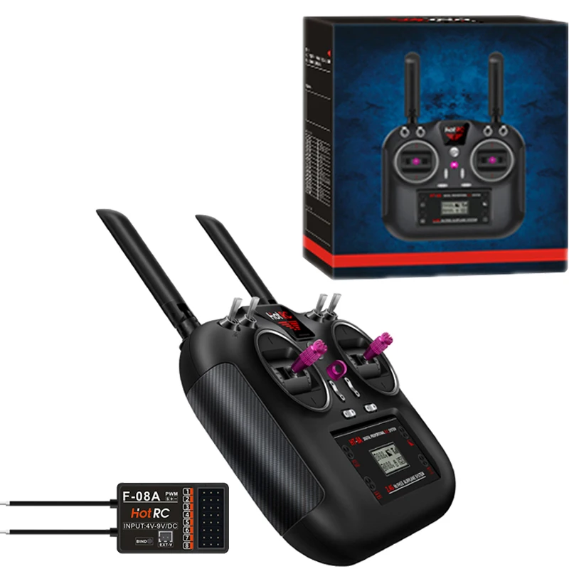 Hotrc HT-8A Transmitter 2.4G 8CH RC  FHSS & 8CH Receiver With Box For FPV toy Rc Airplane Rc Car Rc Boat