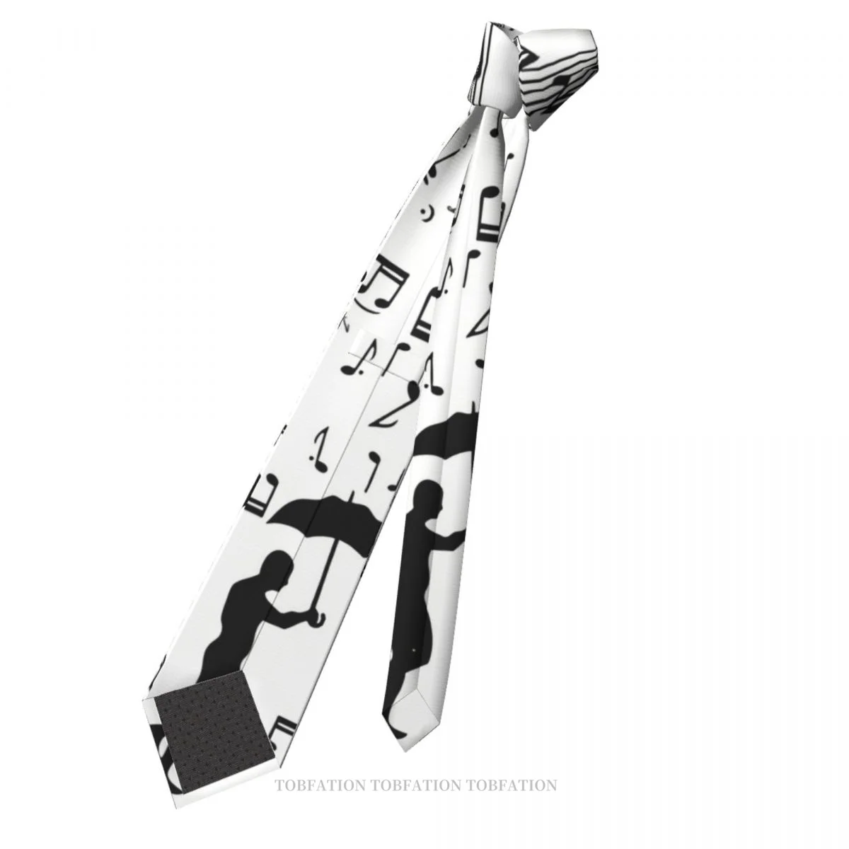 Singing In The Raaaain Music Notes New 3D Printing Tie 8cm Wide Polyester Necktie Shirt Accessories Party Decoration