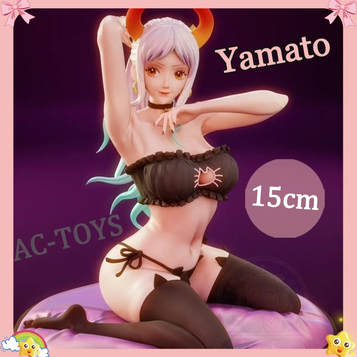 One Piece Charlotte Yamato 1/7 Scale Bikini Sitting Figure 15cm Sexy Movable PVC Figure Anime Girl Favorite Table Top Model Toy