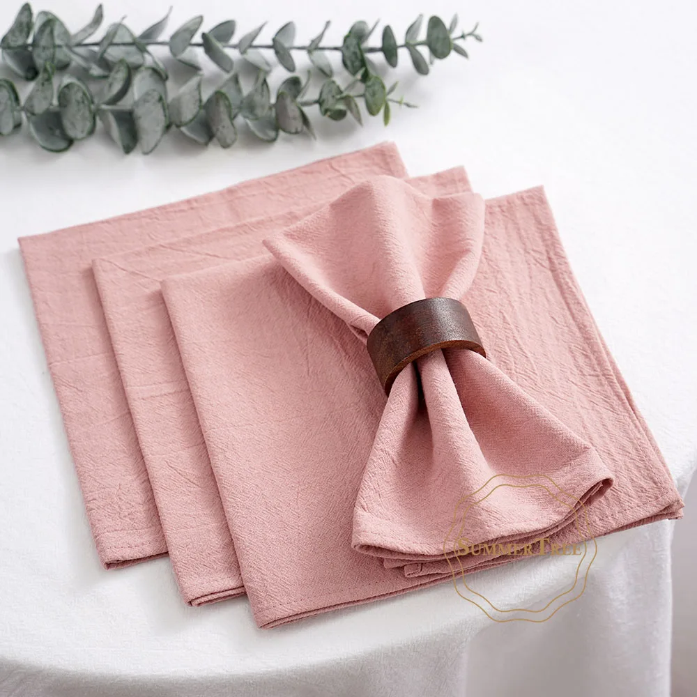 24 Pack 40cm X 40cm Cloth Napkins Washable Reusable Bulk Plain Cotton Table Napkin for Home Kitchen Dinner Wedding Decoration