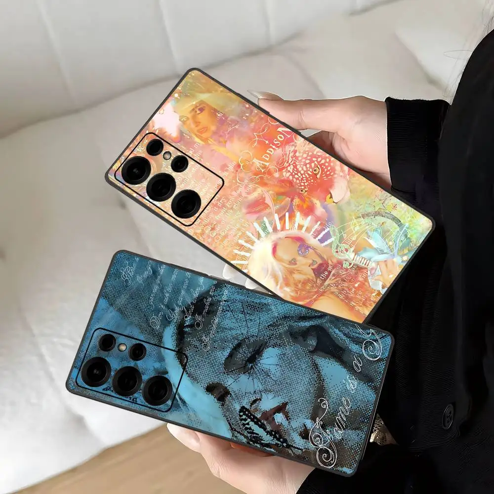 A-Addison Rae Phone Case For Samsung S 24 Fe 25 Ultra Plus 20 Lite 21 30 22 23 24 22 Ultra 5G Fundas
