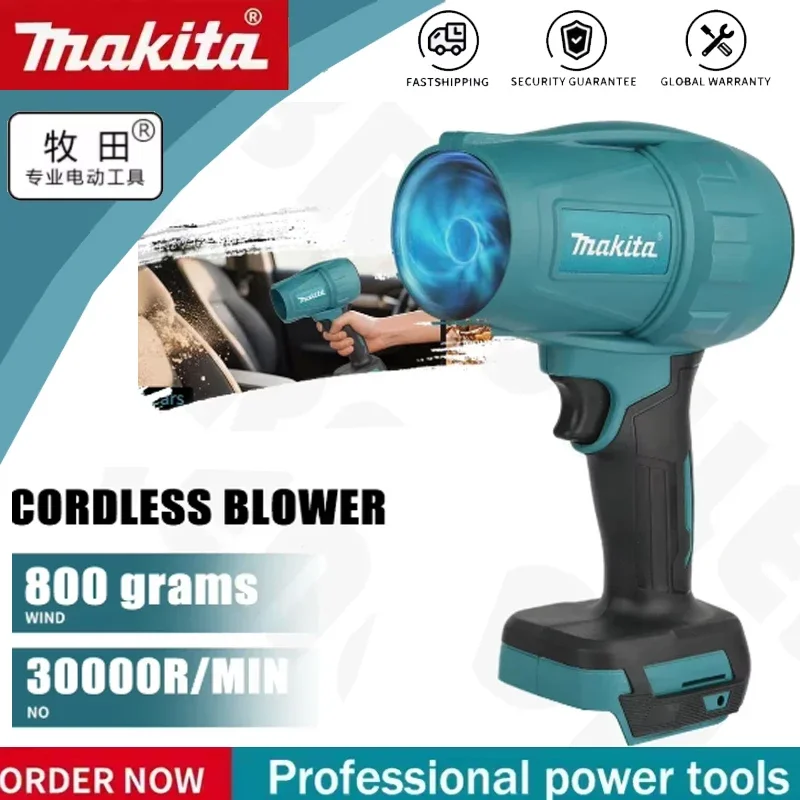 2026 Makita  Violent Blower Turbo Jet Fan 18VElectric Air Duster Wind Speed Turbo Rechargeable withLight Car Cleanin Tool