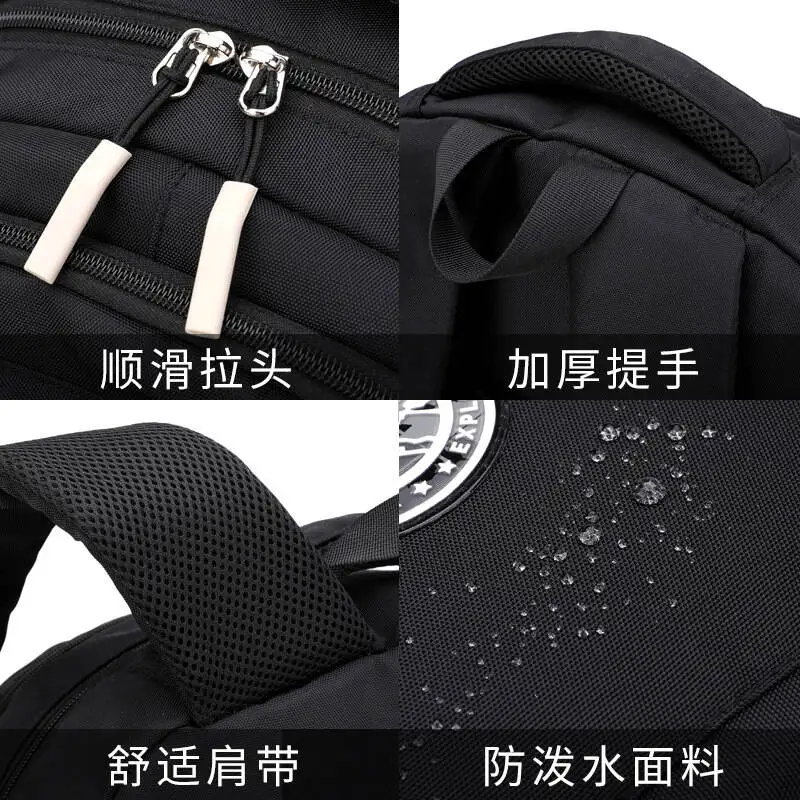 Simple Men Backpack Trolley School Bags For Teenagers Boys Rolling Students Schoolbag With Wheels Travel Business Backpacks
