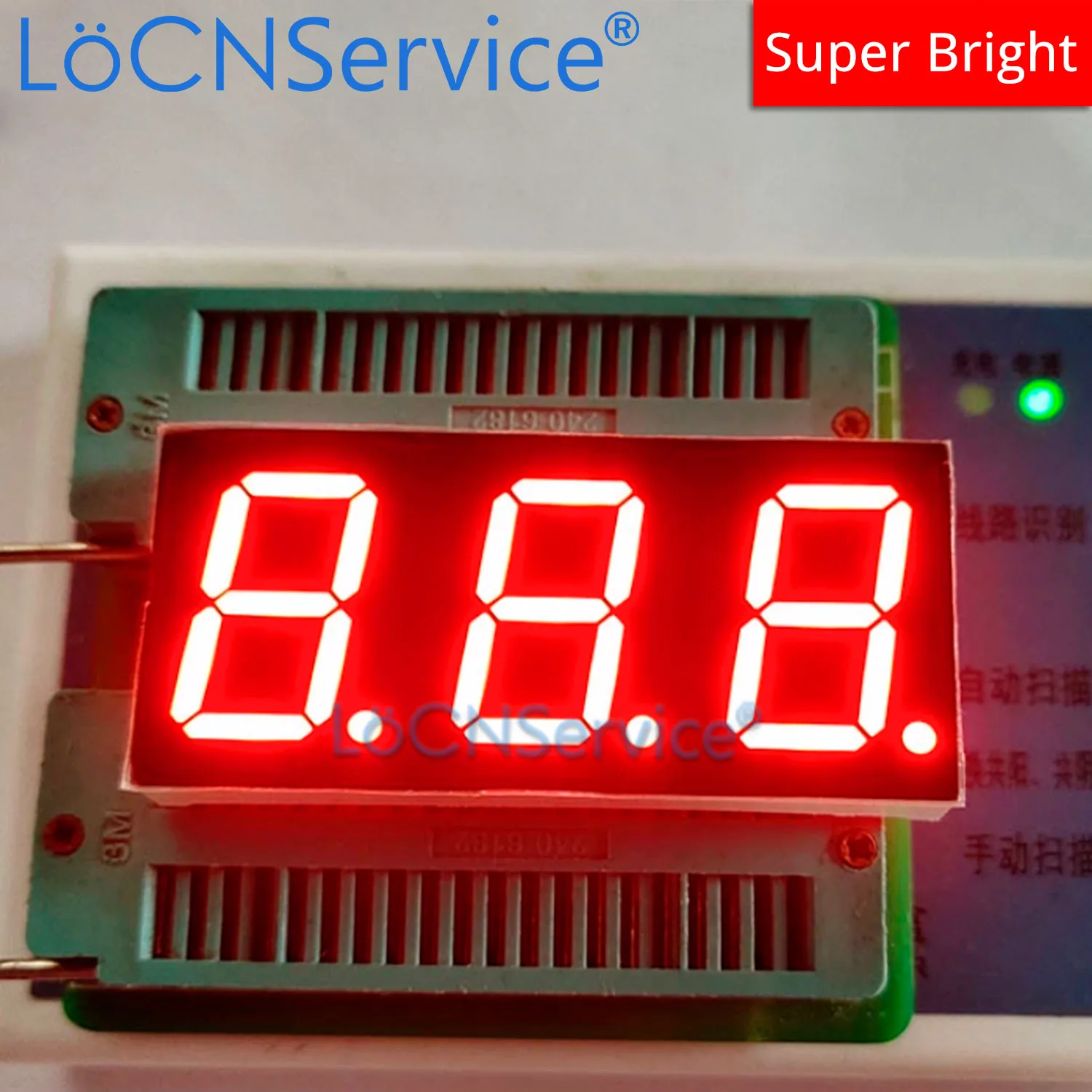 LoCNService 30PCS 0.8Inch Digital Tube LED Display 3 Bit Red White Common Anode / Cathode 7 Segment 0.8 inch 