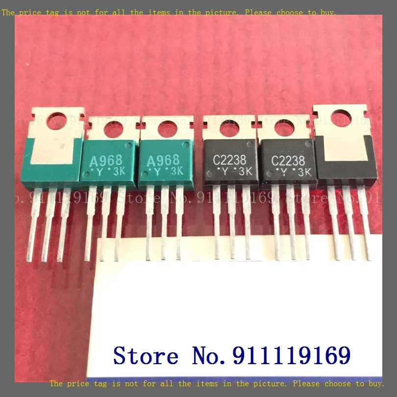 2pcs/lot=a pair 2SA968-Y 2SC2238-Y A968 C2238