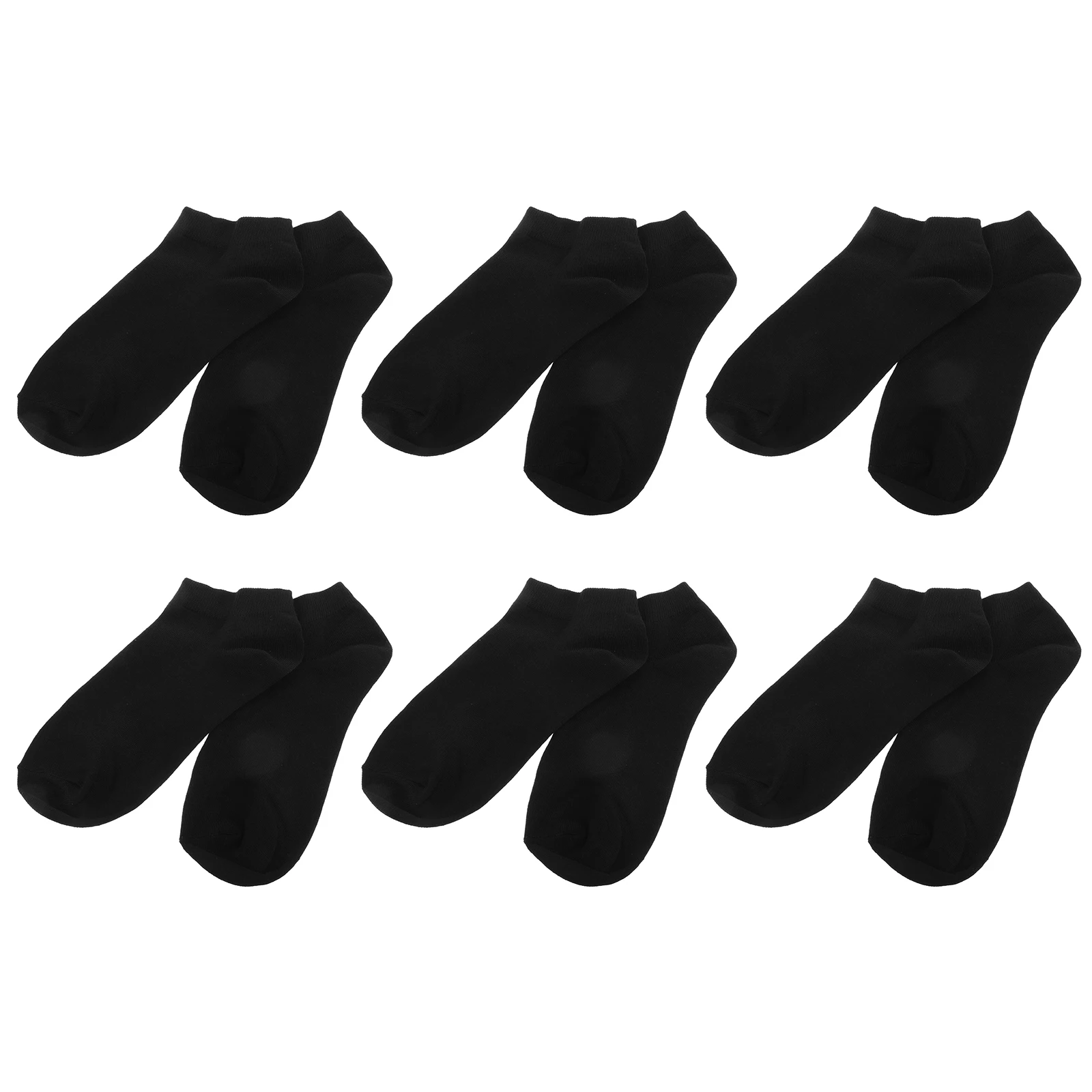 

6pcs 6 Pairs Women Breathable Boat Socks Lightweight Cotton Short Ankle Non Slip Summer Black White Gray Ladies Socks