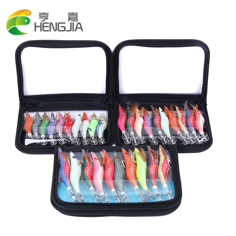 

Lure Bait 12g 10cm 16.5g 12.8cm 22.4g 14cm Luminous Simulated Shrimp Squid Needle Cuttlefish Hook 10 Set Boxed Wooden Shrimp