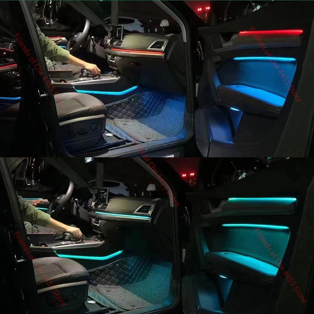 For Audi 2018-2026 Q5 32 Color Dedicated Ambient Light LED Ambient Light Interior Atmosphere Light Door Light Footwell Light