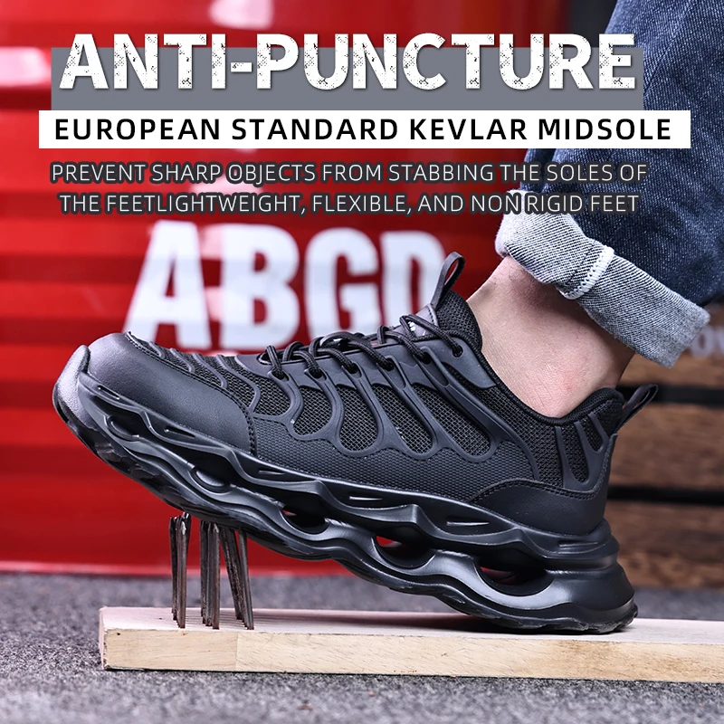 Fashion Sneakers Safety Shoes Men Lightweight comfort Protection Shoes Work Sneakers Puncture-Proof Security Steel toe shoes