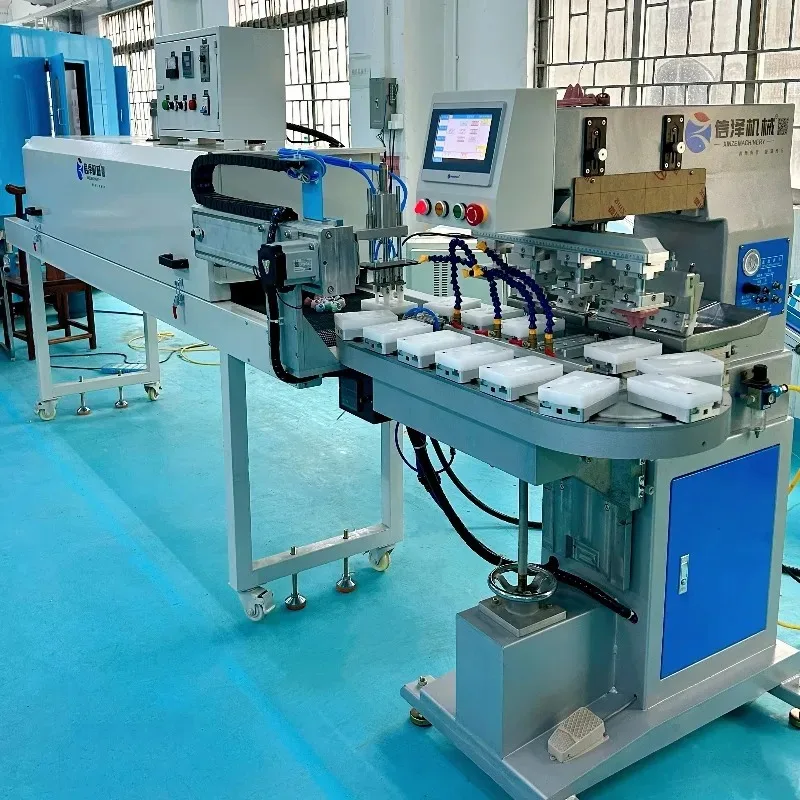 Non-standard Customized Tampon Printing Machine Semi-automatic Four-color Pad Printing Machine for Toys, Buttons Pad Printing