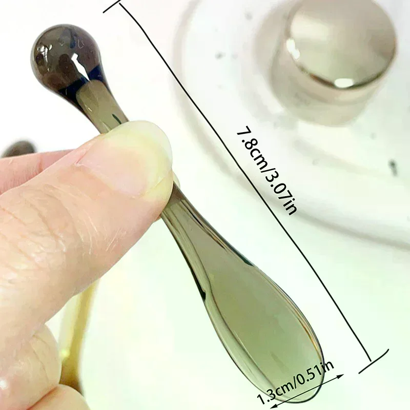 5/10 قطعة كريم عين قضيب ملعقة الأسطوانة عصا تدليك شفافة ملاعق التجميل التجاعيد قناع الوجه العناية بالبشرة الاكريليك #6