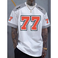 Men's T-shirt Retro Sport 77 Series Vintage Inspired 3D Printed Sportswear Summer 100% polyester T-Shirt for Gym Men's Clothes