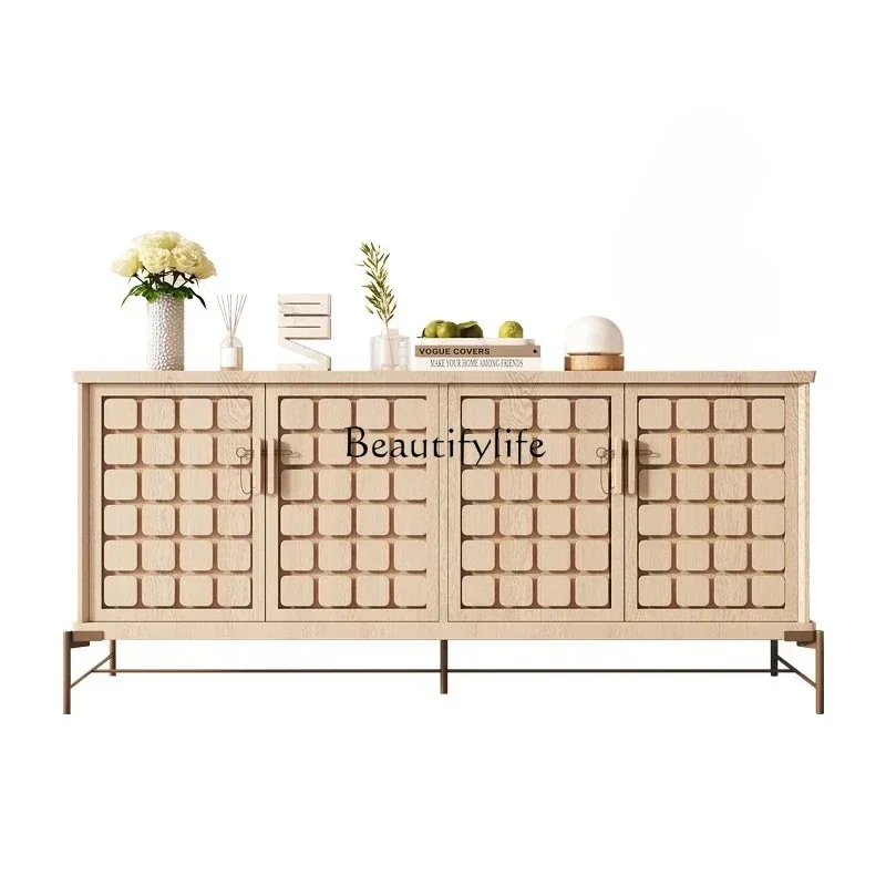

LX*Italian light luxury door cabinet bedroom creative solid wood TV cabinet modern simplicity