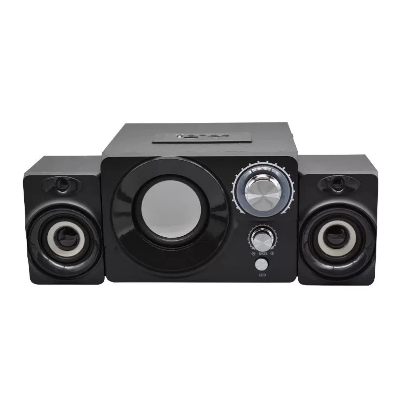 Desktop Computer Speakers Stereo Soundbar for Laptop Active Subwoofer Surround High Quality Wooden Wired USB Powered PC Machine